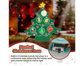 ICSTATION Christmas Tree Soldering Project, Musical Xmas Tree Soldering Practice Kit With Colorful Light, DIY Electronic Kit for School Home Learning Xmas Decoration & Gifts